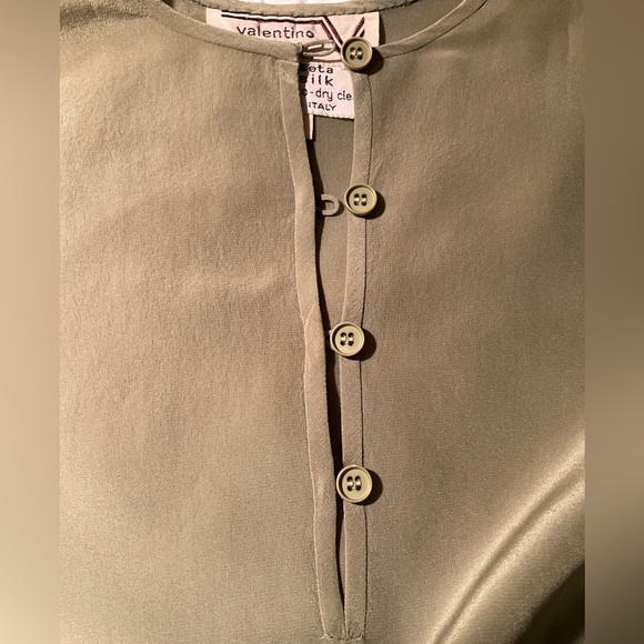 VINTAGE Valentino Boutique 100% seta Silk Blouse - Picture 4 of 9